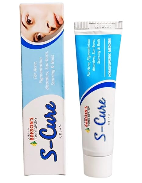 Baksan's S-Cure Cream For Acne Pigmentation Disorders, Sun-burn, Scarring & Boils 30gm (Pack OF 3)
