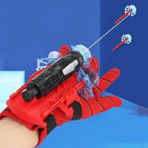 Best Kids Toy Spider Web Shooters Toy Hero Launcher Wrist Toy Set Spider-Man Web Shooters with Real Gadget,Birthday Gift for Kids, Sticky Wall Soft Bomb Funny Children's Educational Toys, Multicolor