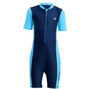 Boldfit Swimming Costume for Kids Swimming Dress One Piece Swimming Costume for Boys Swim Suit for Kids Boys for Swimming, Diving Kids Swimming Dress for Boys Swimwear Blue XS