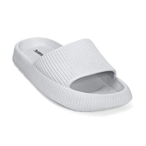 hummel TEXTURE SOFT Men's Classic Ultra Soft Sliders/Slippers with Cushion FootBed for Adult Comfortable & Light Weight Stylish & Waterproof & Everyday Flip Flops & Chappals for Gents/Boys - UK 7