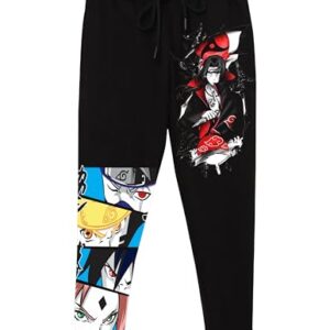 LOCAVESTIR Naruto Itachi Uchiha Anime Jogger Pants Track Pant Casual Wear Lower for Kids 10-11 Years