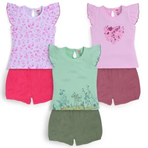 LuvLap Unisex CottonH/S Jhabla Co-Ord Set