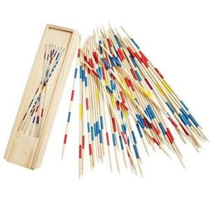 NNS Wooden 31 Pick Up Sticks Spiel Best Return Gift Fun Family Indoor Board Game Toy Ideal for Adults and Kids 6+ Years - Multicolor (Pack of 1)