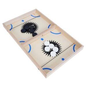 Slingo Fastest Finger First Board Game, Wooden String Hockey Game for 2 Players | Adults, Kids | Sling Puck, Board Hockey Indoor Games