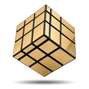 Storio Cubes High Speed Sticker Less Magic Puzzle Cube Game Toy (Mirror_Golden)