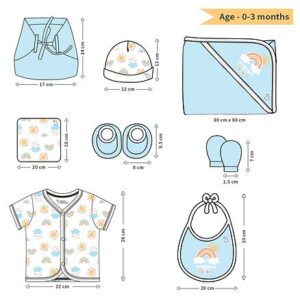 SuperBottoms Newborn Gift Set - 11 Pcs Clothing Hamper Baby Gift Set for Newborn 0-3 Months - Peach for Both (0-3 Months) Online in India, Buy at FirstCry.com - 18893631