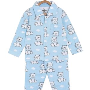 The Mom Store Baby Boy's Cotton Printed Pyjama Set | Printed | Cotton | Night Suit | Nightwear | Sleepwear