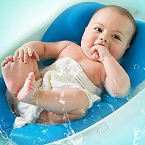 Babies Bloom Blue Baby Bath Pad Baby Bath Cushion Baby Bath Seat Support Mat Infant Anti-Slip Soft Comfort Bath Cushion| Ideal for 0 to 3 Years