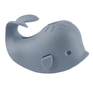 Bath Spout Cover for Bathtub -A Fun Way to Protects Baby from Bumping Head During Bathing Time,Cute Soft Whale Design Making for Enjoyable Safe Baths (Grey)