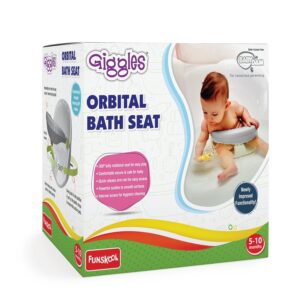Funskool Newborn Orbital Bath Seat for Babies 5 Months & Up, Infant Bath seat with Ergonomically Designed Featuring 360 Degree Rotation for Sitting up and Suction Pads