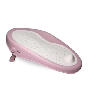 GOODOO Tiny Treasures Bath Support for Use on The Counter, in The Sink or in The Bathtub, Reclining Positions and Soft, Quick-Dry Material – Bath Seats for 0-3months Babies (Pink)