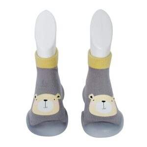 Infantso Baby Socks Cuddle Creatures Anti-Skid Cotton Socks Shoes with Rubber Sole for Walking Babies & Toddlers, Baby Socks, Baby Boy's & Baby Girl's Cotton Socks (12-18 Months) Voilet