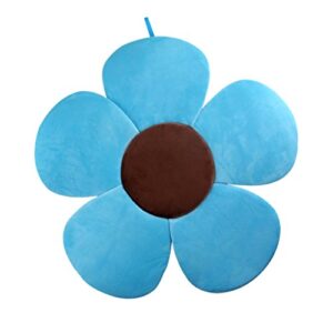 KAKIBLIN Flower Baby Bath MAT, Comfort Baby Bath Pad Infant Bathtub Mat Baby Bath Support Lounger for Newborn 0-6 Months, Blue