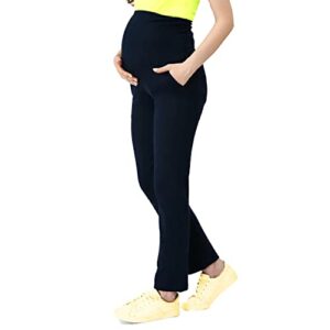 Lenam Women's Stretch Fit Black Maternity Pants 3Xl