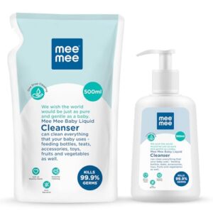 Mee Mee Anti-Bacterial Baby Liquid Cleanser (500 ml - Refill Pack) & Mee Mee Anti-Bacterial Baby Liquid Cleanser (300 ml - Bottle)