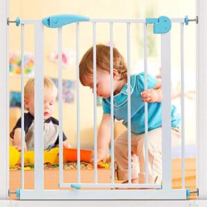 Safe-O-Kid Adjustable 1-Year Warranty Baby Safety Gate (75-105 cm) β Durable Metal Safety Gate for Kids, Babies, and Pets β Child Gate, Baby Gate, Dog Gate β Safety Gates for Kids and Babies (Brown)