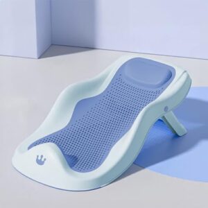 StarAndDaisy Baby Bath Seat Newborn to 0-18 Months, Non-Slip, Adjustable, Portable, Comfortable, Hygienic Baby Bather (Blue)