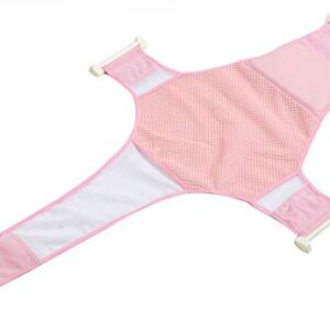 SYGA New Baby Bathtub Mesh Seat Support Sling Net Infant Bath Blue Tub Hammock(Pink)