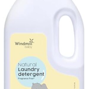 Windmill baby Natural Fragrance Free Laundry Detergent Liquid, USDA Certified, Allergen Free, Plant Based with Bio-Enzymes - 2000 ml
