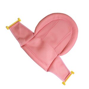 YiYou Baby Bath Seat Infant Bathing Seat Support Mat,Adjustable Comfortable Non-Slip Baby Shower Net Bathtub Sit Up Mesh For Newborn(Pink)