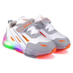 Buy BERSACHE Colour Blocked & Mesh Detailed Velcro Closure LED Shoes - Grey for Boys (2-2 Years) Online, Shop at FirstCry.com - 21238300