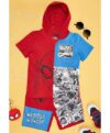 Buy Pantaloons Junior Marvel Comics Featuring Cotton Half Sleeves Spider Man Printed Coordinating Hooded Tee & Shorts Set - Fiery Red for Boys (6-7 Years) Online in India, Shop at FirstCry.com - 17873385
