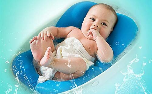 Babies Bloom Blue Baby Bath Pad Baby Bath Cushion Baby Bath Seat