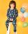 Anthrilo 100% Organic Cotton Full Sleeves Dinosaur Printed Night Suit – Navy Blue
