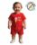 COCOON ORGANICS 100% Cotton Knit Half Sleeves Ice Cream Printed Anit Microbial Romper – Red