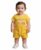 COCOON ORGANICS 100% Cotton Knit Half Sleeves I Love Hugs Text Printed Anti Microbial Romper – Yellow