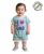 COCOON ORGANICS 100% Cotton Knit Half Sleeves Striped & I love Dad Printed Anit Microbial Romper – Green & Lilac