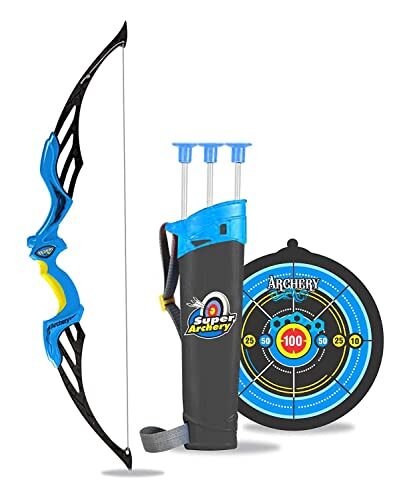 Cable World Sports Super Archery Bow and Arrow Set with Dart Target Board