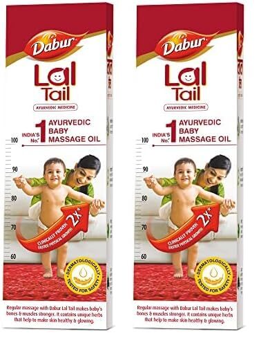 Dabur Lal Tail : Ayurvedic Baby Massage Oil – 500ml Pack of 2