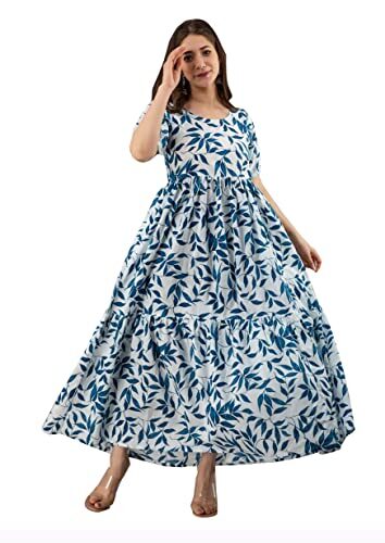 Dhruvi Women’s Rayon Anarkali Maternity Dress & Feeding Kurti with Zippers
