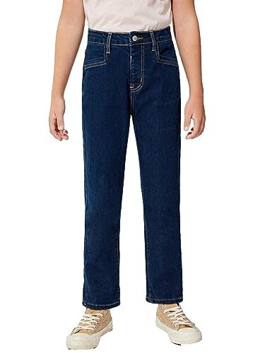 KOTTY Boys Straight Fit Cotton Lycra Blend Solid Jeans