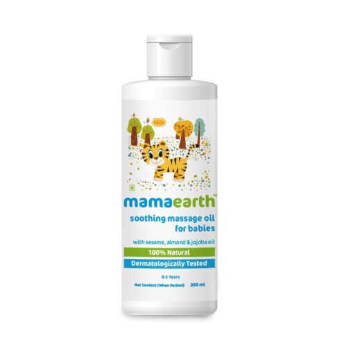 Mamaearth Soothing Baby Massage Oil, with Sesame, Almond & Jojoba Oil – 200ml