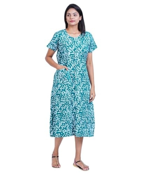 MENMAII Women’s XL – Housecoat/Full front open/BathRobe Multipurpose Night gown with pocket for women