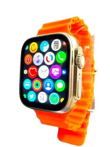 OLYWIN Best Boost T800 Ultra Orange Smart Watch Display, Bluetooth Calling HD Smart Smartwatch (Multicolour Free Size) (Orange, 1.83)