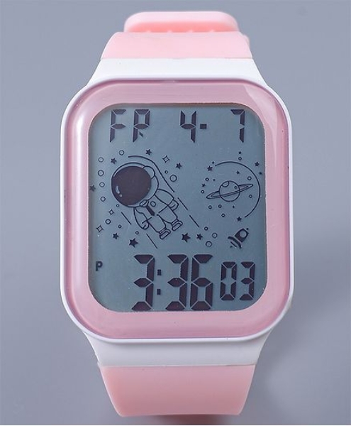 Pine Kids Solid Digital Watch Free Size – Pink