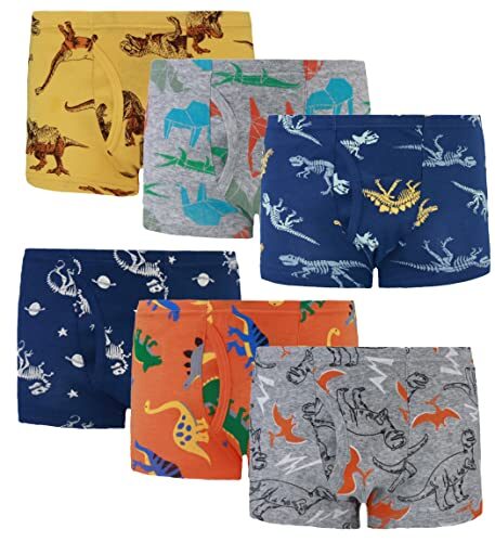 Boys Boxer Briefs Shorts Cotton Dinosaur Shark Baby Toddler Underwear for Kids Boy 3/6 Pack