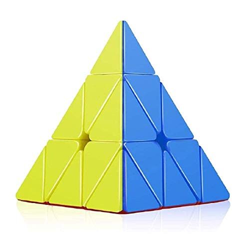 Storio Kid Cubes Pyramid High Speed Sticker Less Magic Puzzle Cube