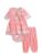 The Magic Wand Cotton Aliya Cut Kurti Pant Set for Kids Girls