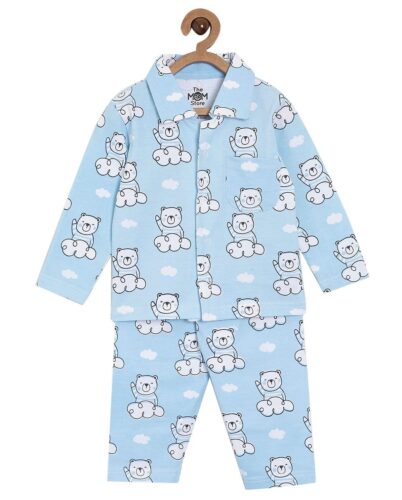 The Mom Store Baby Boy’s Cotton Printed Pyjama Set | Printed | Cotton | Night Suit | Nightwear | Sleepwear