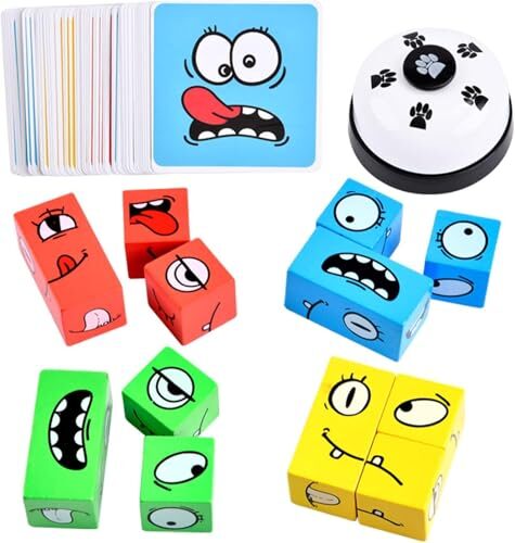 WireScorts® Face Changing Game for Kids, Smiley Face Emoji Cube